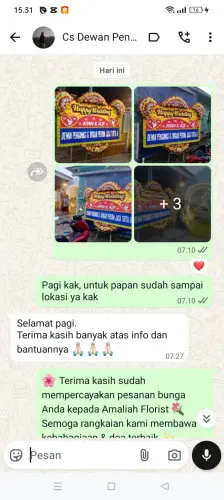 Testimonial Papan Bunga Pernikahan 